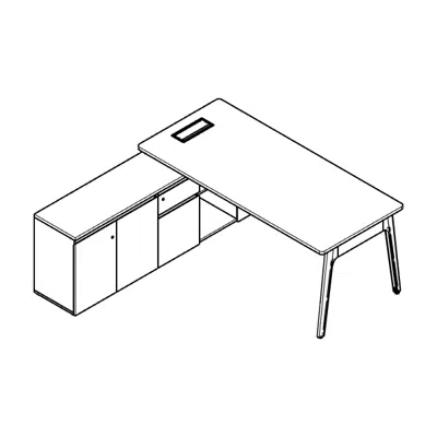 Immagine per Modernform Orbix Manager Desk with Left-hand Side Cabinet