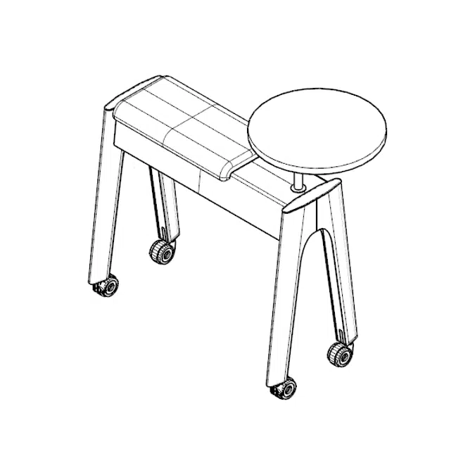 Modernform Orbix Mobile Power Platform with Seating Tabletop and Power Outlet 846 mm