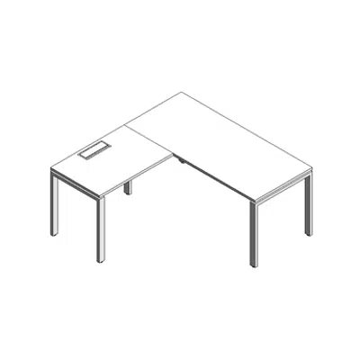 Image for Modernform Desk with Left Top Cosmos 160x160 U