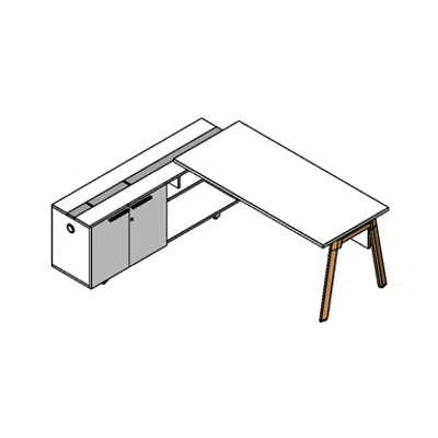 Image pour Modernform Manager Desk Left Cabinet Asdish 160x160 A