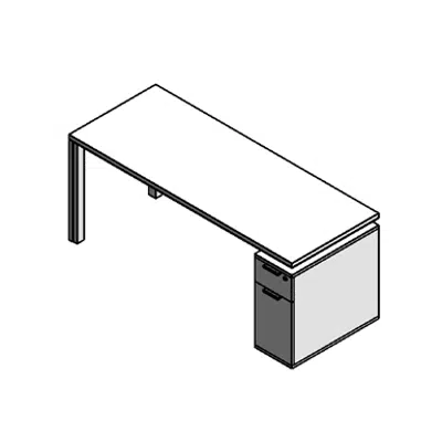 imagem para Modernform Single Desk with Pedestal Neon A NA1807X2R