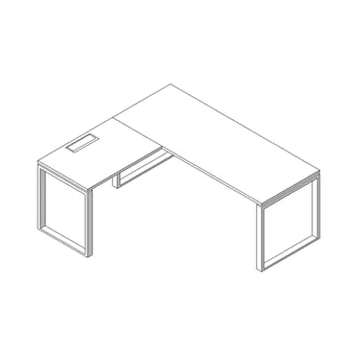 Image for Modernform Desk with Left Top Cosmos 180x160 O