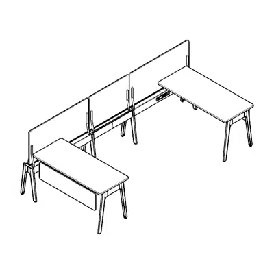 Immagine per Modernform Orbix Power Platform with 2 Seat Desk (U-shape)