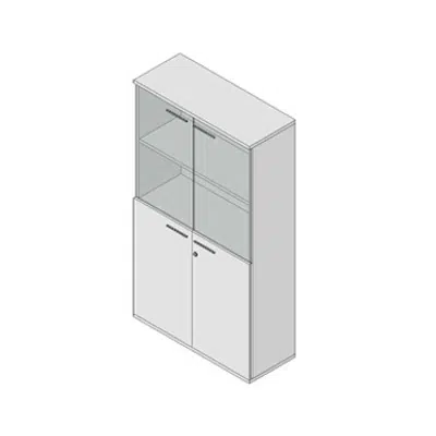 Image for Modernform Glass Door or Hinge Doors Cabinet Universal 2 N 80x32