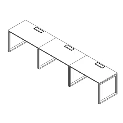 Modernform Single Desk 3 Seat Cosmos 360x70 O图像