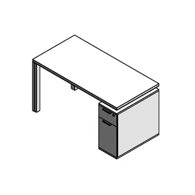 obraz dla Modernform Single Desk with Pedestal Neon A NA1407M2R