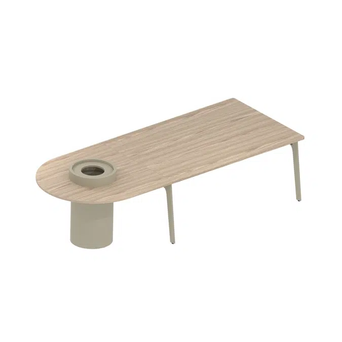 Modernform Orbix Expansion Meeting Table with Semi-circular Extension
