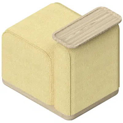 Image for Modernform สตูลล้อสี่เหลี่ยมโค้ง+ลอน+พนักพิง+ถาดไม้ CUDDLE STF