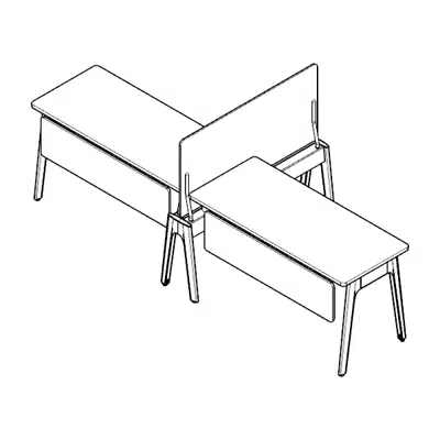 Image for Modernform Orbix Power Platform with 2 Seat Desk (T-shape)