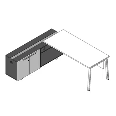 Image for Modernform Manager Desk Left Cabinet Cosmos 190x170 Z