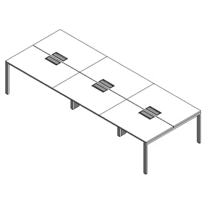 Modernform Double Desk 6 Seat Cosmos 360x140 U 이미지