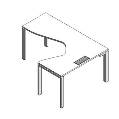 Image for Modernform L-Shape Right Desk Cosmos 160x120 U