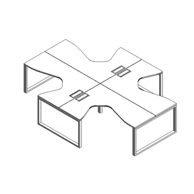 画像 Modernform Full Set L-Shape Opposite Desk Cosmos 320x240 O