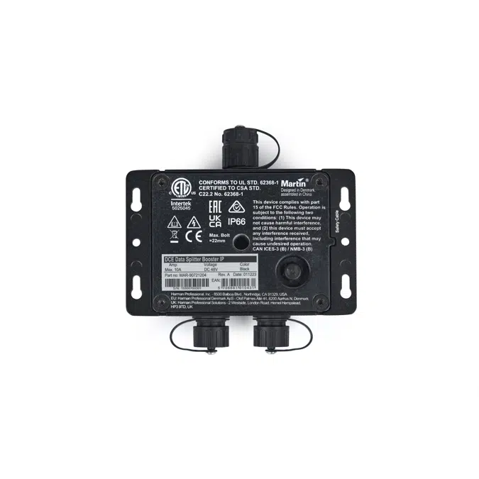 DCE DataSplitterBooster IP Indoor/Outdoor Power+Data Splitter for Martin Creative LED Fixtures