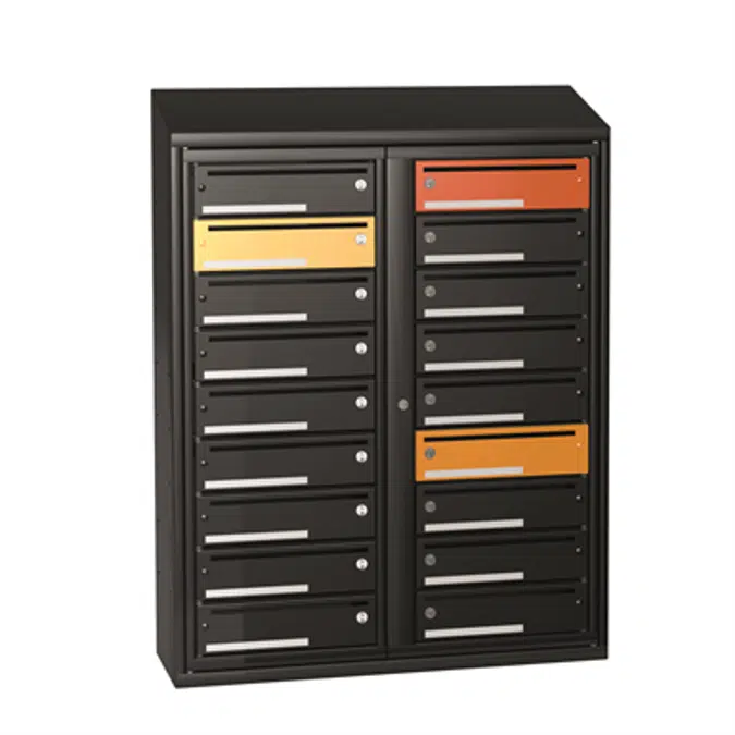 Mailbox typ 1 double section 18 boxes