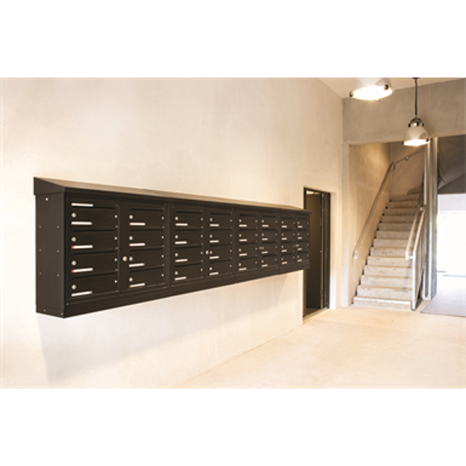 BIM objects Free download! Mailbox typ 1 double section 6 boxes