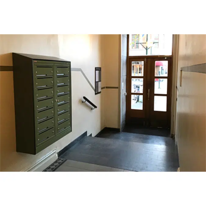 Mailbox typ 2 single section 4 boxes