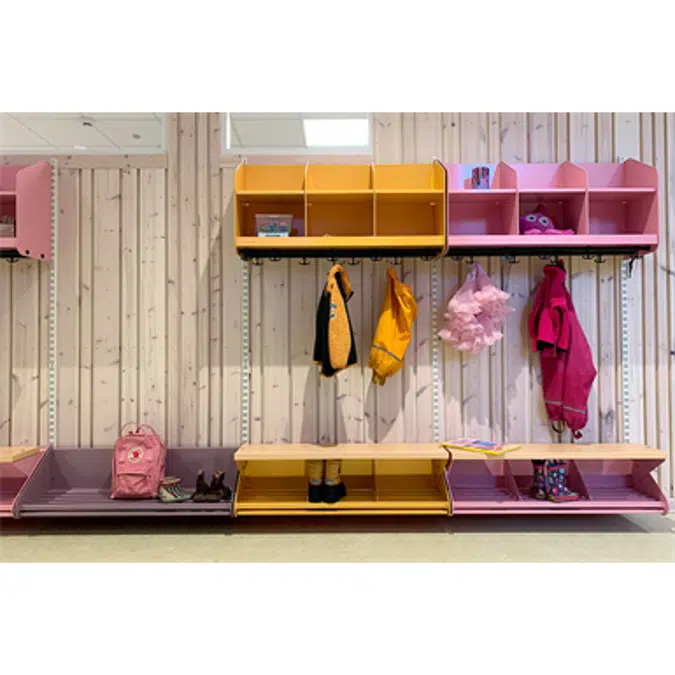 BST shoe shelf with dividers