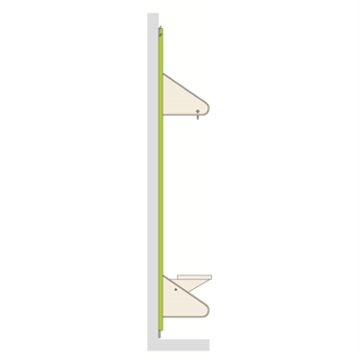 Image for BST wallrail, top track, suspension rail, splice strip, backboard