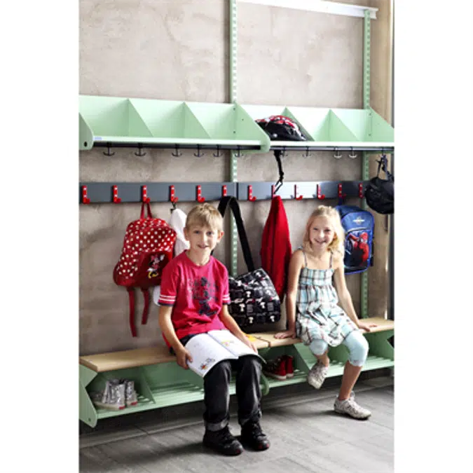 BST seating bench for combination with shoe rack