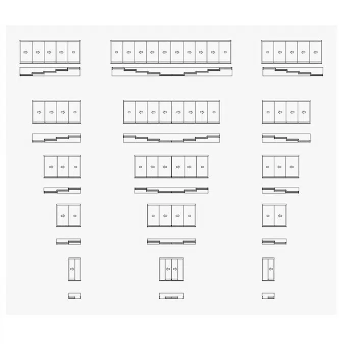 Multi–Track frameless sliding door - Tandem Series