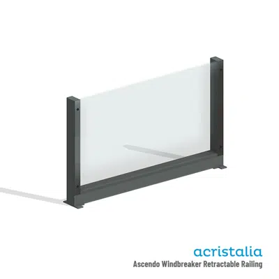 billede til Acristalia Windbreaker Retractable Glass Railing - Ascendo Series