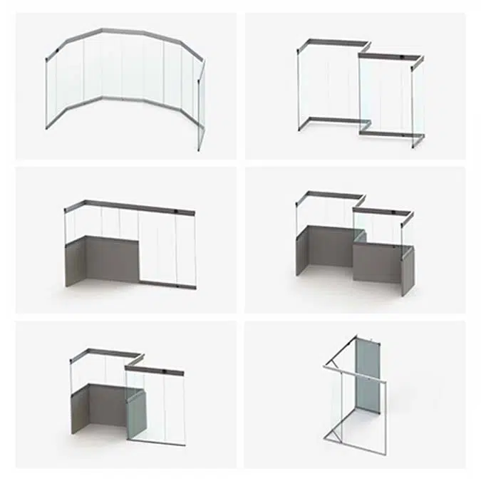 Frameless slide and turn glass door - Basic Pro Series