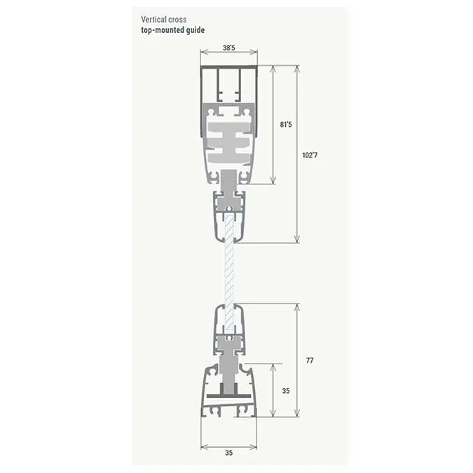 Frameless slide and turn glass door - Basic Pro Series