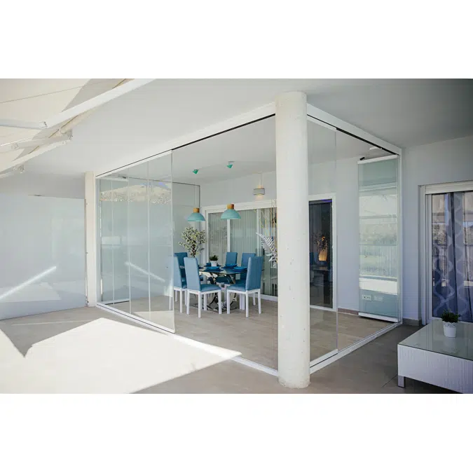 Frameless slide and turn glass door - Standard Series