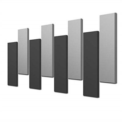 Image for Acoustimac DMD Stagger Acoustic Design Pack: 8 Pcs (8) 4'x1'x2" 4-gray & 4-charcoal