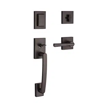 Image pour Baldwin Spyglass SmartKey Security Handleset with Square Lever