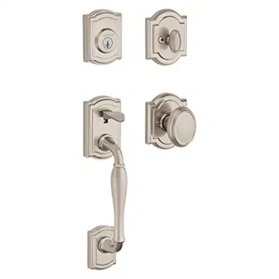 Baldwin Wesley SmartKey Security Handleset with Carnaby Knob için görüntü