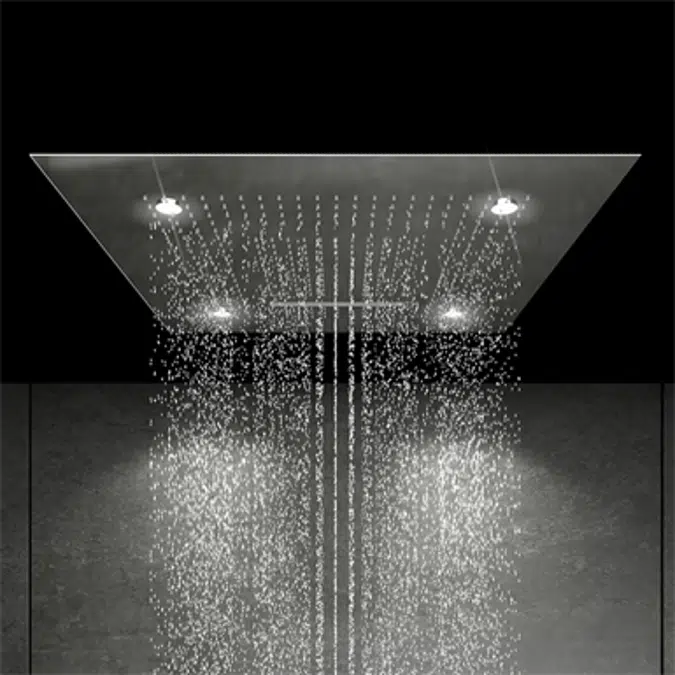 Sensual Rain shower panel with LED lights 390 6620