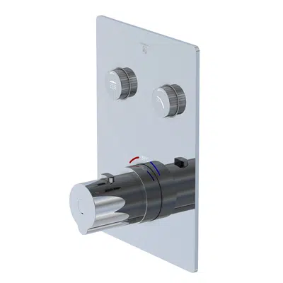 Imagem para Pushtronic concealed thermostatic mixer ¾“ with 2-way diverter 390 4221 1}