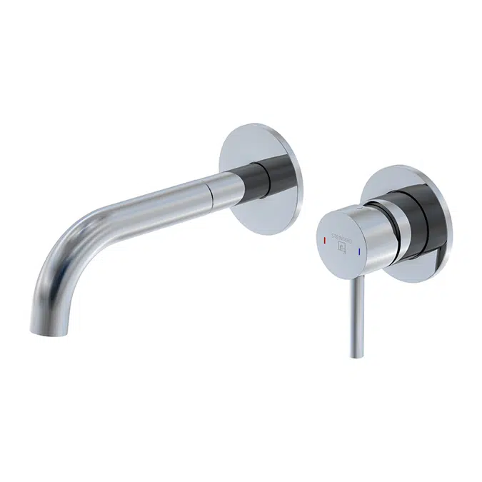 series 100 wall mounted single lever basin mixer (finish set) 100 1814 3