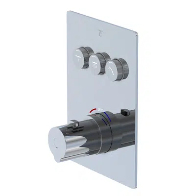 Pushtronic concealed thermostatic mixer ¾“ with 2-way diverter 390 4231 1 için görüntü