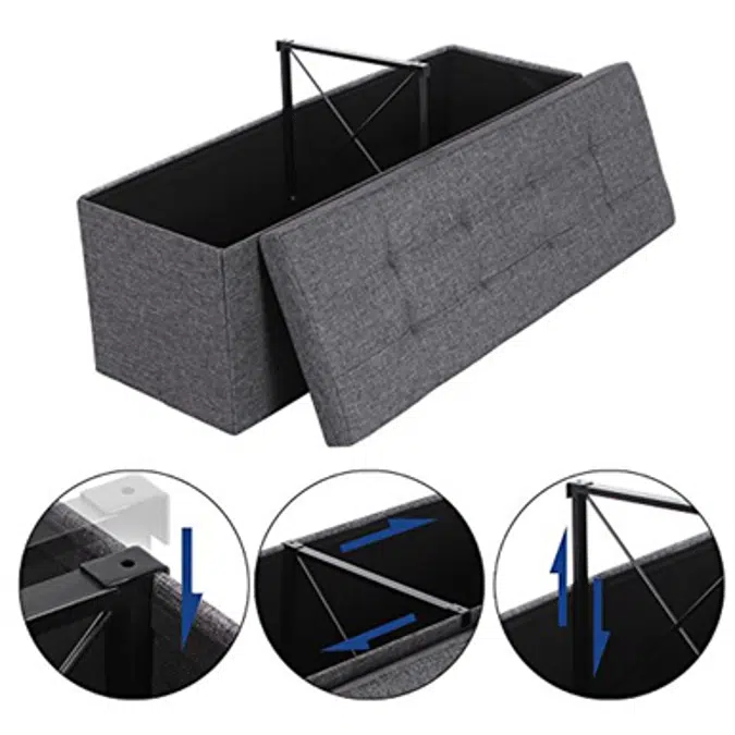 SONGMICS ULSF77K 43in Storage Ottoman