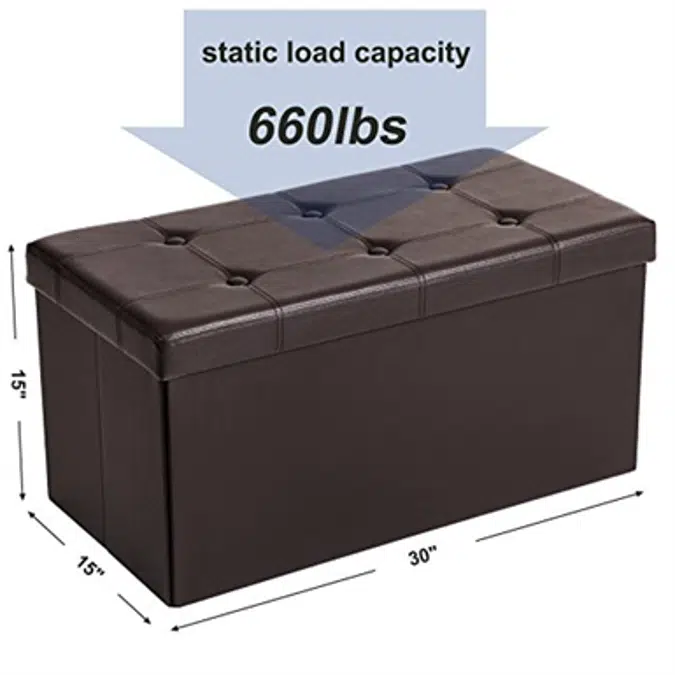 SONGMICS ULSF40Z 30in Storage Ottoman