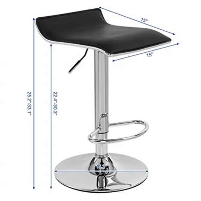 SONGMICS ULJB62BK Adjustable Bar Stools