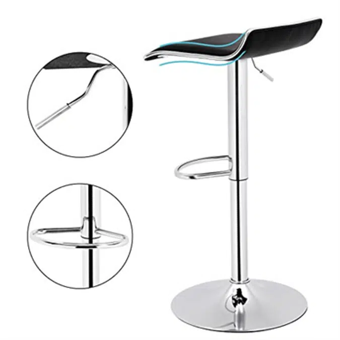 SONGMICS ULJB62BK Adjustable Bar Stools