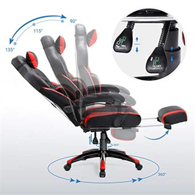 SONGMICS UOBG77BR Racing Style Office Chair