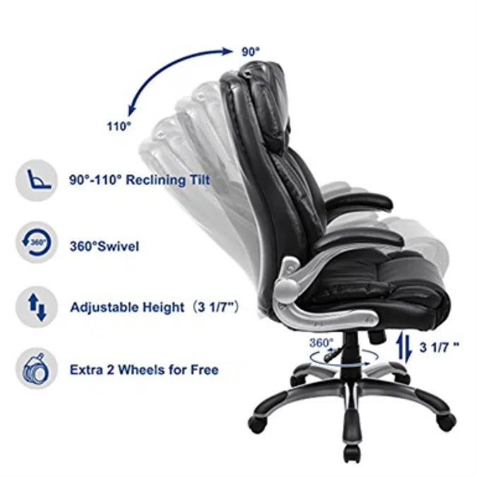 SONGMICS UOBG94BK High Back Computer Chair