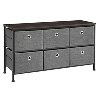 画像 SONGMICS ULTS32G 2-Tier Wide Closet Dresser