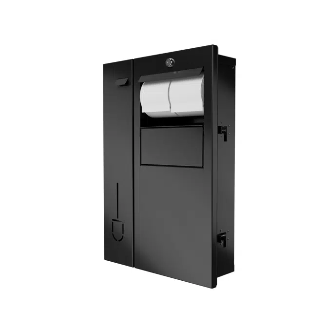 Recessed In-Cubicle Unit (Toilet Roll, Brush and Waste Bin)