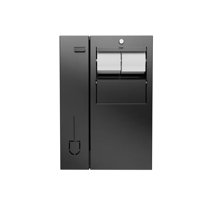 Recessed In-Cubicle Unit (Toilet Roll, Brush and Waste Bin)