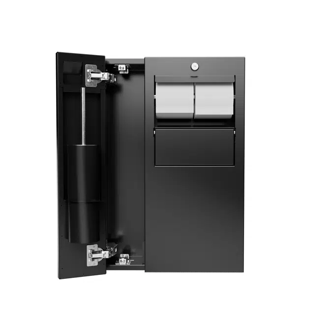 Recessed In-Cubicle Unit (Toilet Roll, Brush and Waste Bin)
