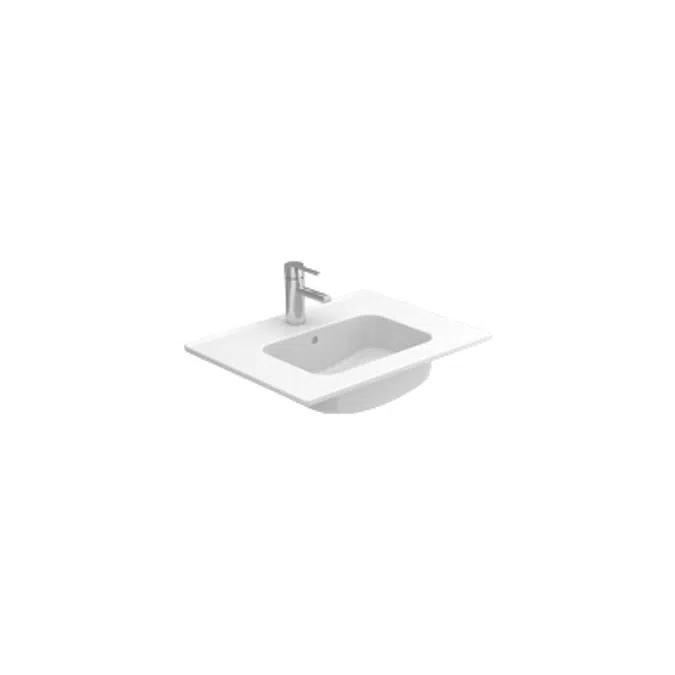 SMILE 610 recessed washbasin (w/ central tap hole)