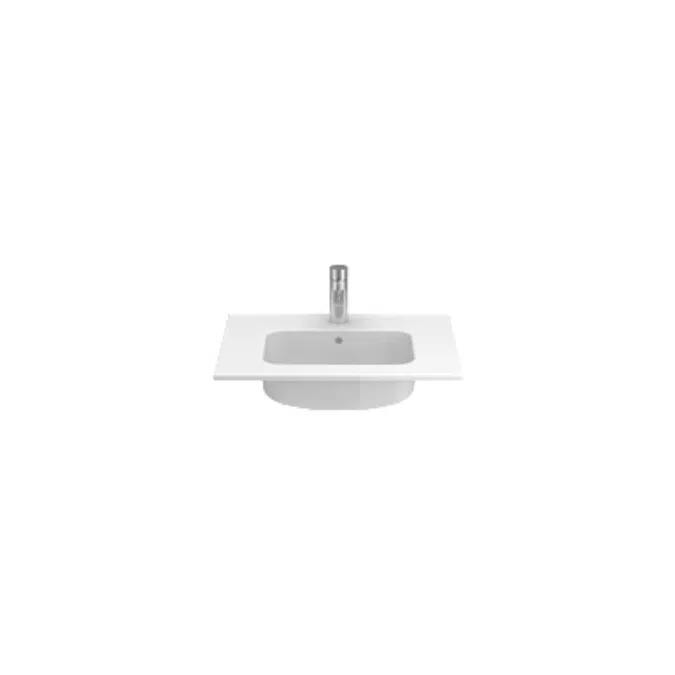 SMILE 610 recessed washbasin (w/ central tap hole)