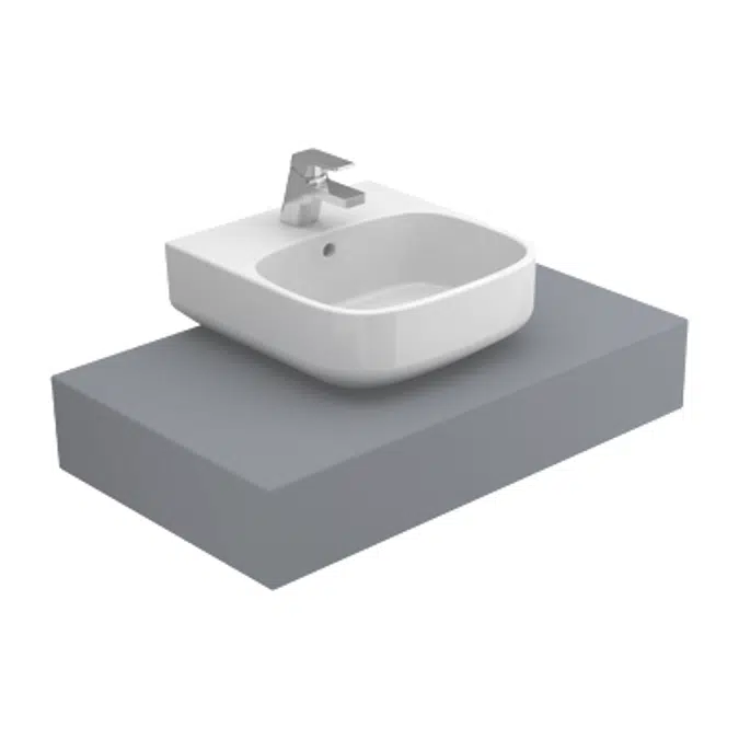 BE YOU 400 countertop washbasin (w/ central tap hole)