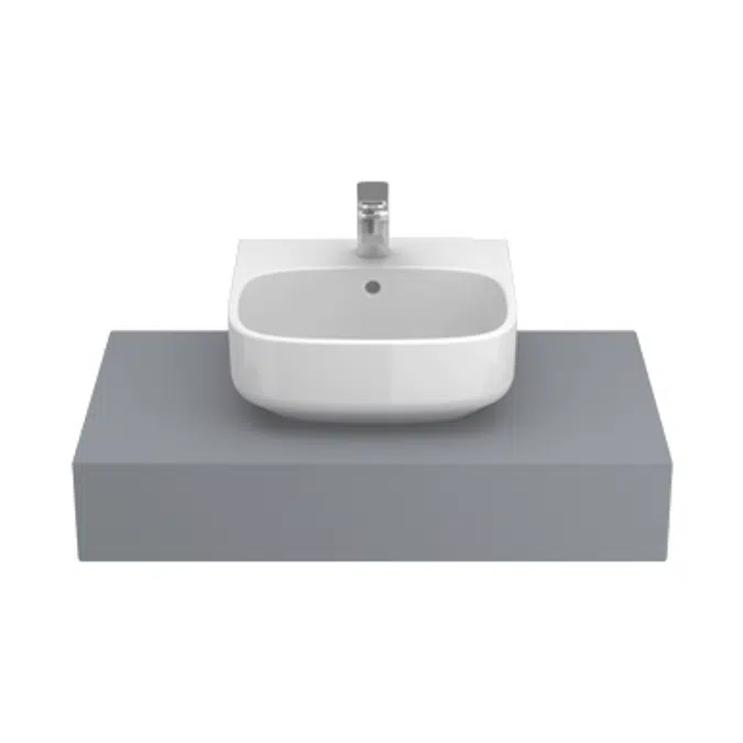 BE YOU 400 countertop washbasin (w/ central tap hole)